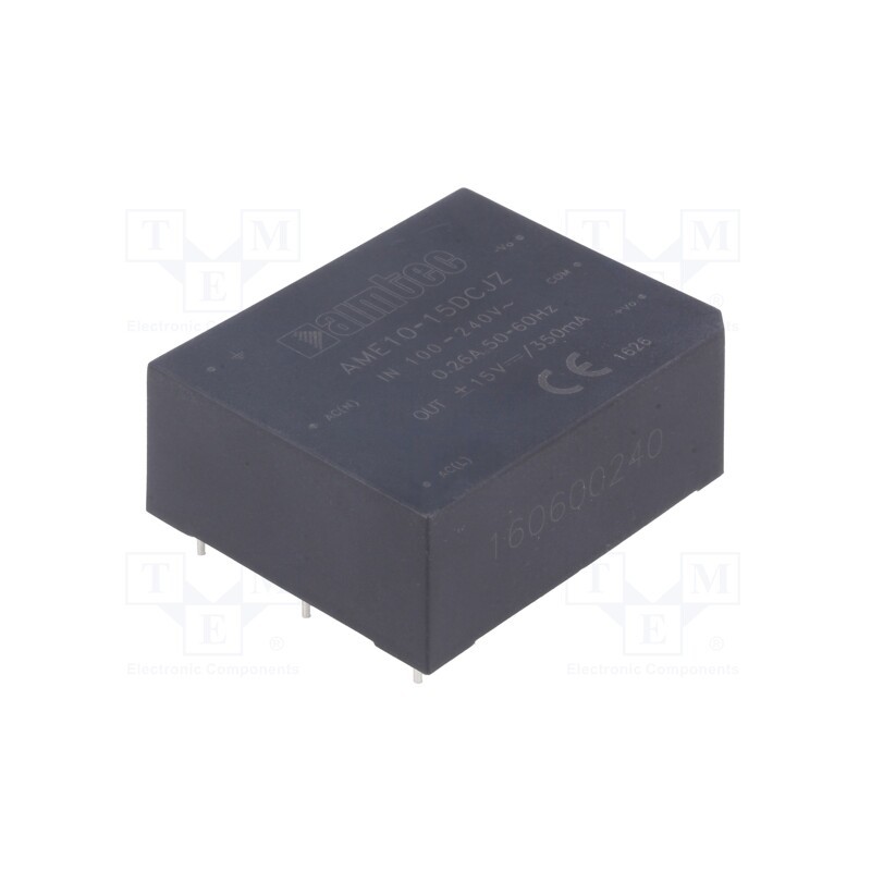 1 pcs x AIMTEC - AME10-15DCJZ - Converter: AC/DC, 10W, 85÷264VAC, Usup: 120÷370VDC, Uout: 15VDC
