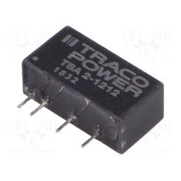 1 pcs x TRACO POWER - TBA 2-1212 - Converter: DC/DC, 2W, Uin: 10.8÷13.2V, Uout: 12VDC, Iout: 165mA, SIP7