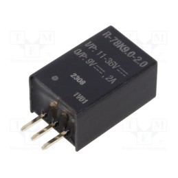 1 pcs x RECOM - R-78K9.0-2.0 - Converter: DC/DC, Uin: 11÷36V, Uout: 9VDC, Iout: 2A, SIP3, THT