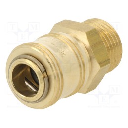 1 pcs x METABO - 7802009105 - Quick connection coupling EURO, brass, Ext.thread: 1/2'