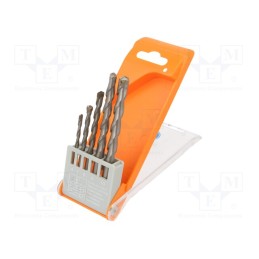 1 set x PG PROFESSIONAL - 15.608 - Drill set, for concrete, box, 4mm,5mm,6mm,8mm,10mm, 5pcs.