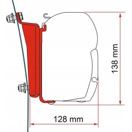 Wall adapter for awning Fiamma F45 Ford Transit H3 L3 L4