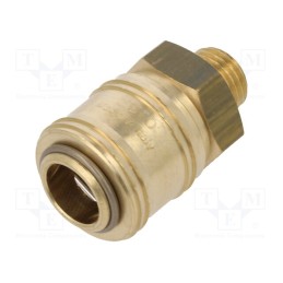 1 pcs x METABO - 7802009083 - Quick connection coupling EURO, brass, Ext.thread: 1/4'
