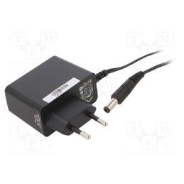 1 pcs x POS - POSC12125A-CN - Power supply: switched-mode, plug, 12VDC, 1.25A, 15W, Plug: EU, POSC