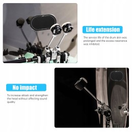 2pcs drum skin sticker protective reinforcement