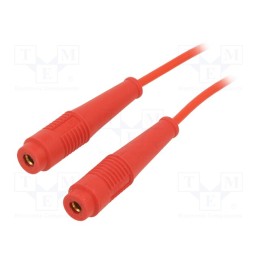 1 pcs x STu00c4UBLI - 64.1023-10022 - Test lead, 60VDC, 30VAC, 19A, banana socket 4mm,both sides, red