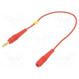 1 pcs x STu00c4UBLI - 64.1022-02522 - Extension cable, 19A, red, gold-plated, 0.25m, Insulation: PVC