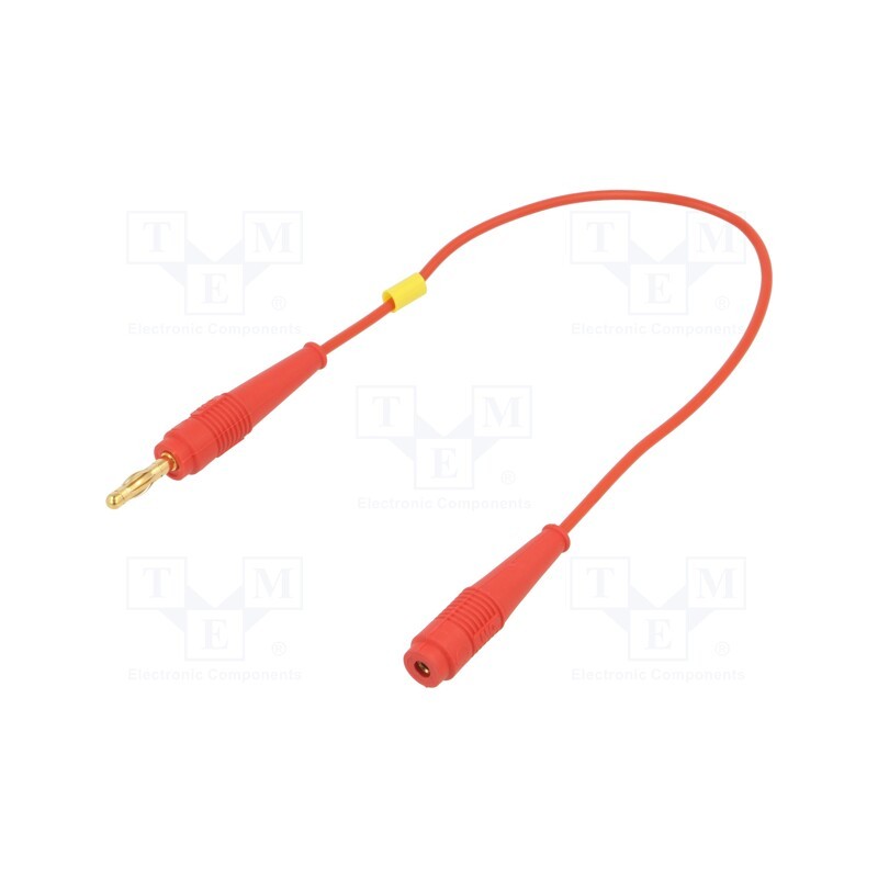 1 pcs x STu00c4UBLI - 64.1022-02522 - Extension cable, 19A, red, gold-plated, 0.25m, Insulation: PVC