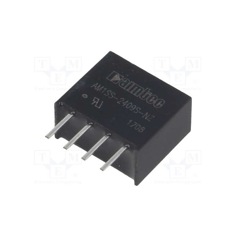 1 pcs x AIMTEC - AM1SS-2409S-NZ - Converter: DC/DC, 1W, Uin: 21.6÷26.4V, Uout: 9VDC, Iout: 111mA, SIP4