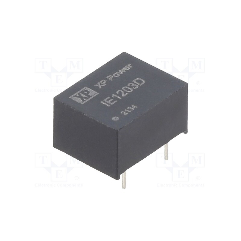 1 pcs x XP POWER - IE1203D - Converter: DC/DC, 1W, Uin: 12V, Uout: 3.3VDC, Iout: 300mA, DIP, 150kHz
