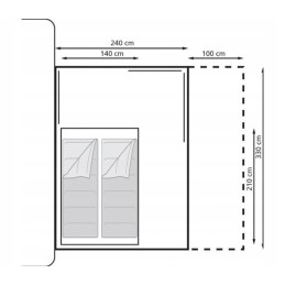Silverstone car vestibule tent