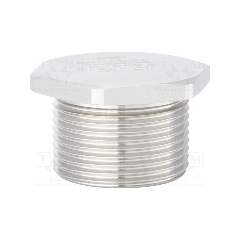 1 pcs x HUMMEL - 1.877.2500.50 - Stopper, M25, 1.5, IP68, brass, Plating: nickel, V-Ms-Ex-d