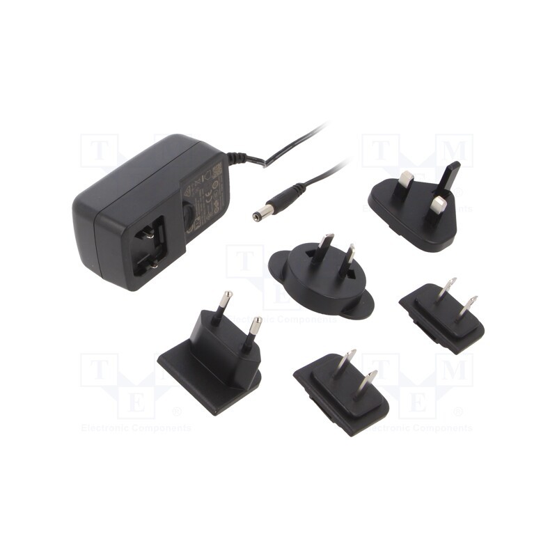 1 pcs x XP POWER - VER24US240-JA - Power supply: switched-mode, plug, 24VDC, 1A, 24W, Out: 5,5/2,1