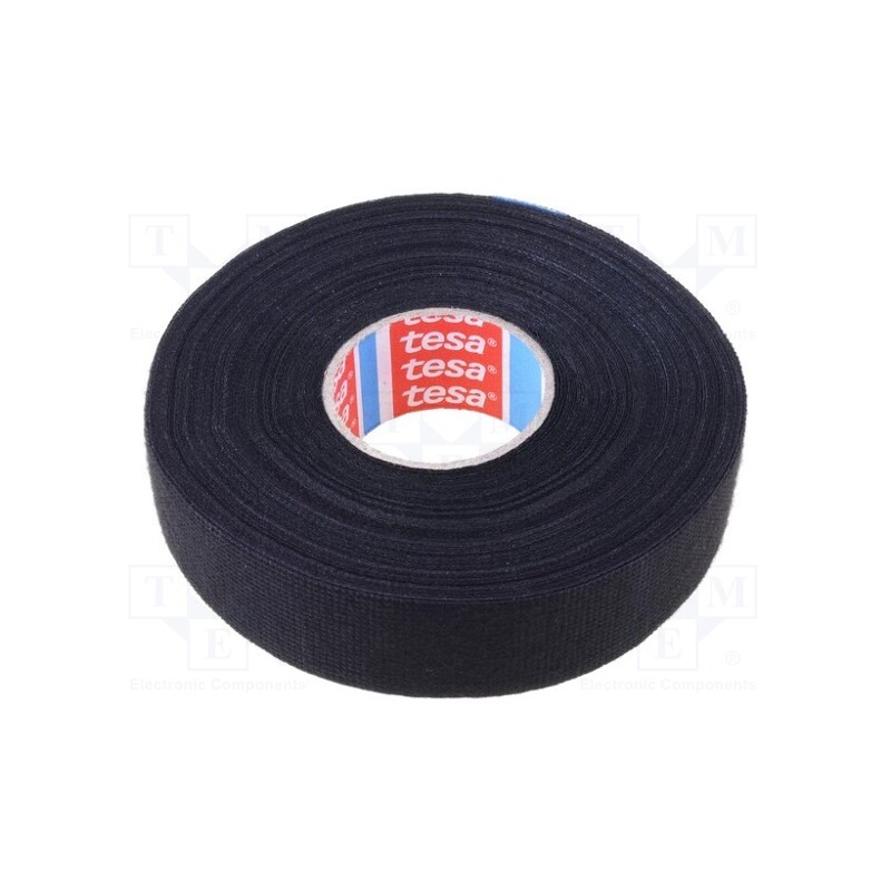 1 pcs x TESA - 51618-00003-00 - Tape: textile, W: 25mm, L: 25m, Thk: 250um, Automotive, rubber, black