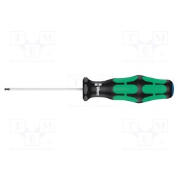 1 pcs x WERA - 5022795001 - Screwdriver, hex key,spherical, HEX 1,5mm, Blade length: 60mm