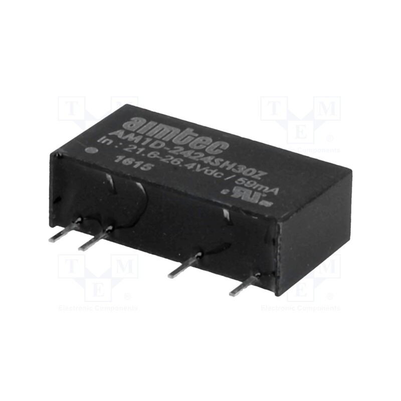 1 pcs x AIMTEC - AM1D-2424SH30Z - Converter: DC/DC, 1W, Uin: 21.6÷26.4V, Uout: 24VDC, Iout: 40mA, SIP7