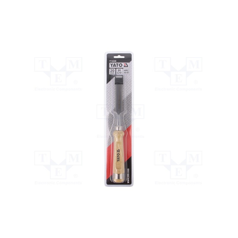 1 pcs x YATO - YT-6248 - Chisel, Application: wood, 20mm, Chrom-vanadium steel