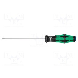 1 pcs x WERA - 5022800001 - Screwdriver, hex key,spherical, HEX 2mm, Blade length: 100mm