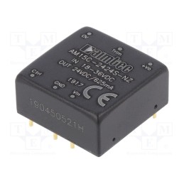 1 pcs x AIMTEC - AM15C-2424S-NZ - Converter: DC/DC, 15W, Uin: 18÷36V, Uout: 24VDC, Iout: 0.625A, 1'x1'