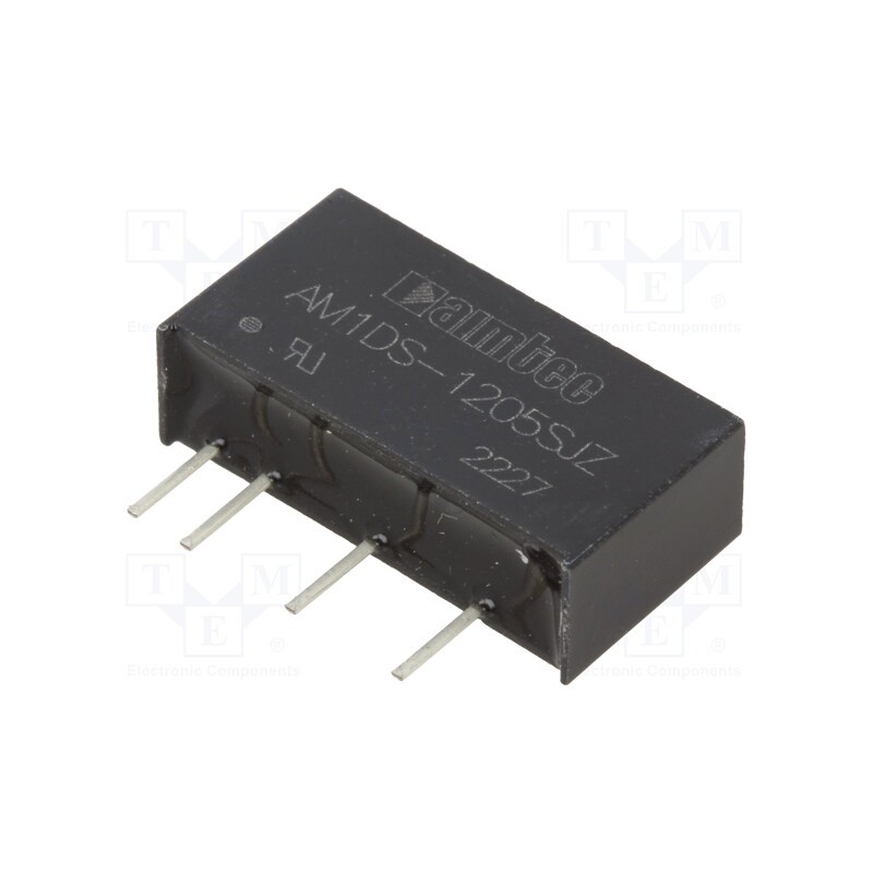 1 pcs x AIMTEC - AM1DS-1205SJZ - Converter: DC/DC, 1W, Uin: 10.8÷13.2V, Uout: 5VDC, Iout: 200mA, SIP7