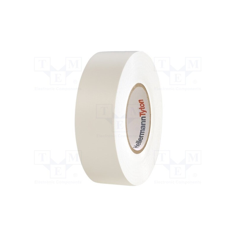 1 rol x HELLERMANNTYTON - 710-10607 HELATAPE FLEX1000+ - Tape: electrical insulating, W: 19mm, L: 20m, Thk: 0.18mm, white