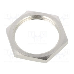 1 pcs x HELLERMANNTYTON - 166-50107 - Nut, M63, brass, -100÷300°C, Thread: metric, Pitch: 1.5