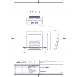 Pedal foot switch for comet tap pump and faucet