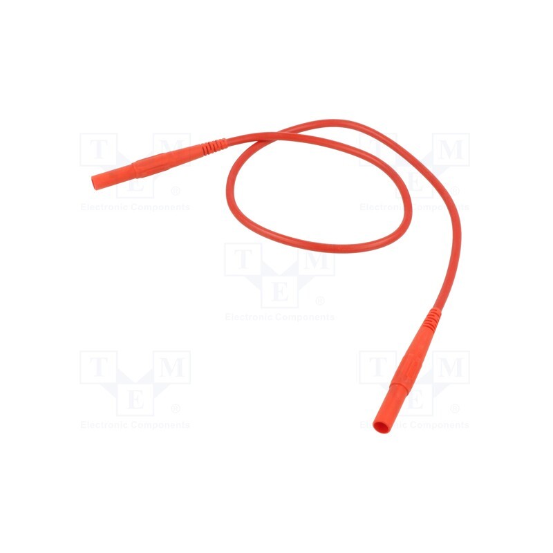 1 pcs x STu00c4UBLI - 66.9392-05022 - Test lead, 32A, banana plug 4mm x2, insulated, Len: 0.5m, red