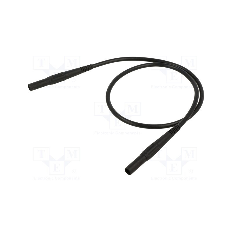 1 pcs x STu00c4UBLI - 66.9392-05021 - Test lead, 32A, banana plug 4mm x2, insulated, Len: 0.5m, black