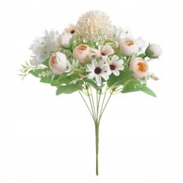 6x artificial silk wedding roses flowers