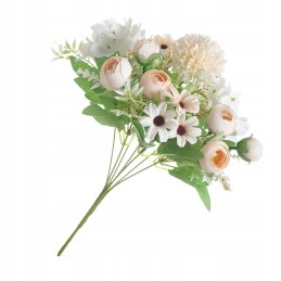 6x artificial silk wedding roses flowers