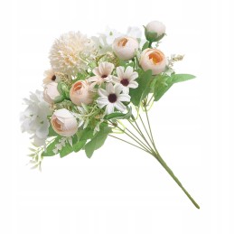 6x artificial silk wedding roses flowers