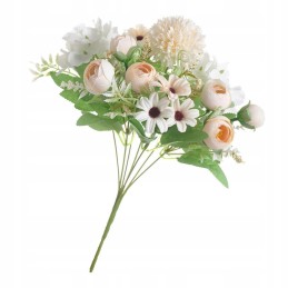 6x artificial silk wedding roses flowers