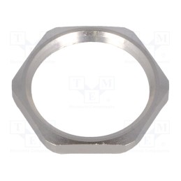 1 pcs x HUMMEL - 1.167.1300.01 - Nut, with earthing, PG13,5, brass, nickel, Thk: 3mm, Spanner: 23mm