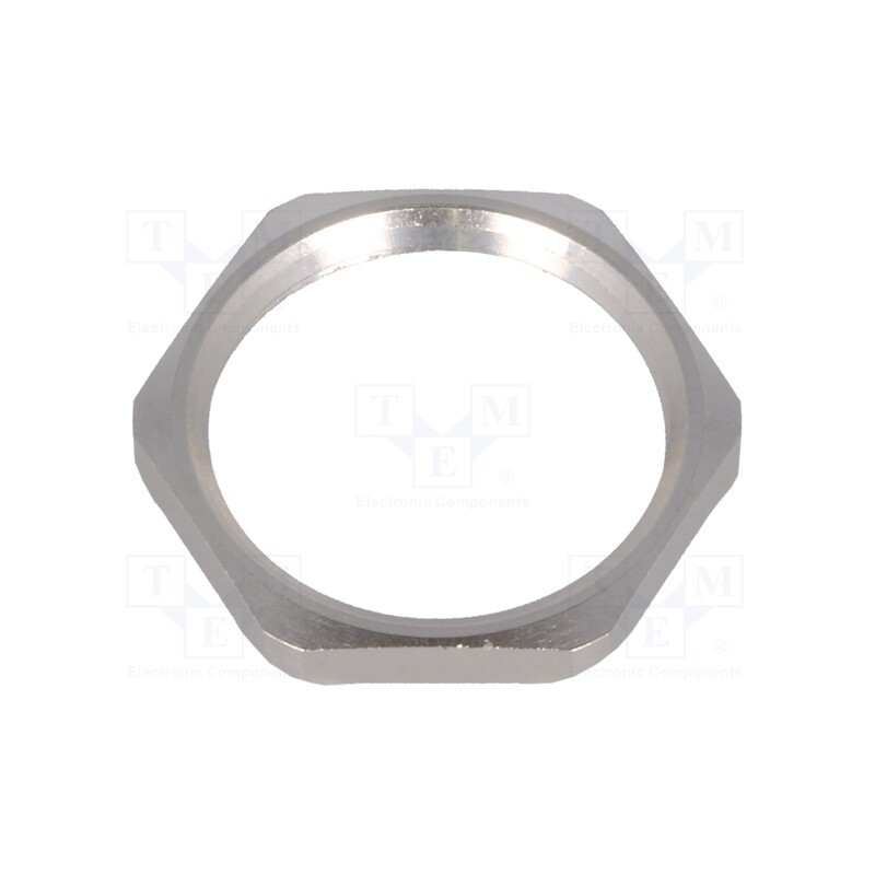 1 pcs x HUMMEL - 1.167.1300.01 - Nut, with earthing, PG13,5, brass, nickel, Thk: 3mm, Spanner: 23mm