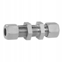 Straight bulkhead fitting RVS 8 x RVS 8 for a camper