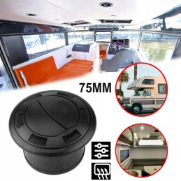 Black 75 mm car air conditioner outlet for eberspacher webasto