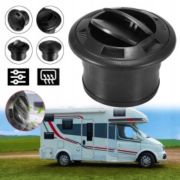 Ventilation deflector 75 mm black automotive warm air outlet