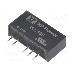 1 pcs x XP POWER - IA1215S - Converter: DC/DC, 1W, Uin: 12V, Uout: 15VDC, Uout2: -15VDC, Iout: 33mA