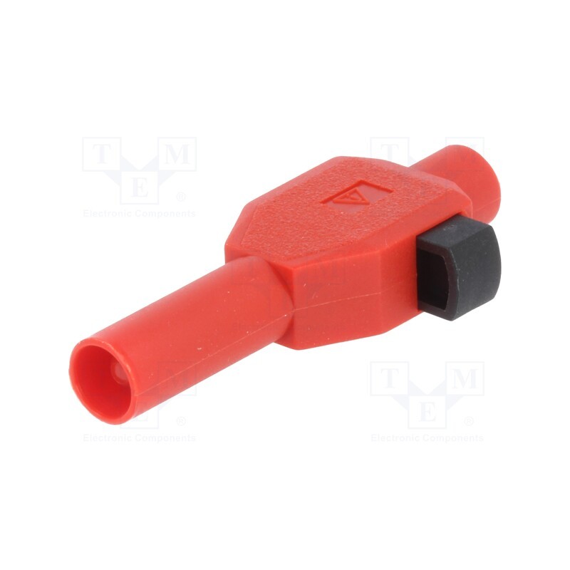 1 pcs x STu00c4UBLI - 22.3007-22 - Plug, 4mm banana, 10A, 600V, red, insulated, nickel plated