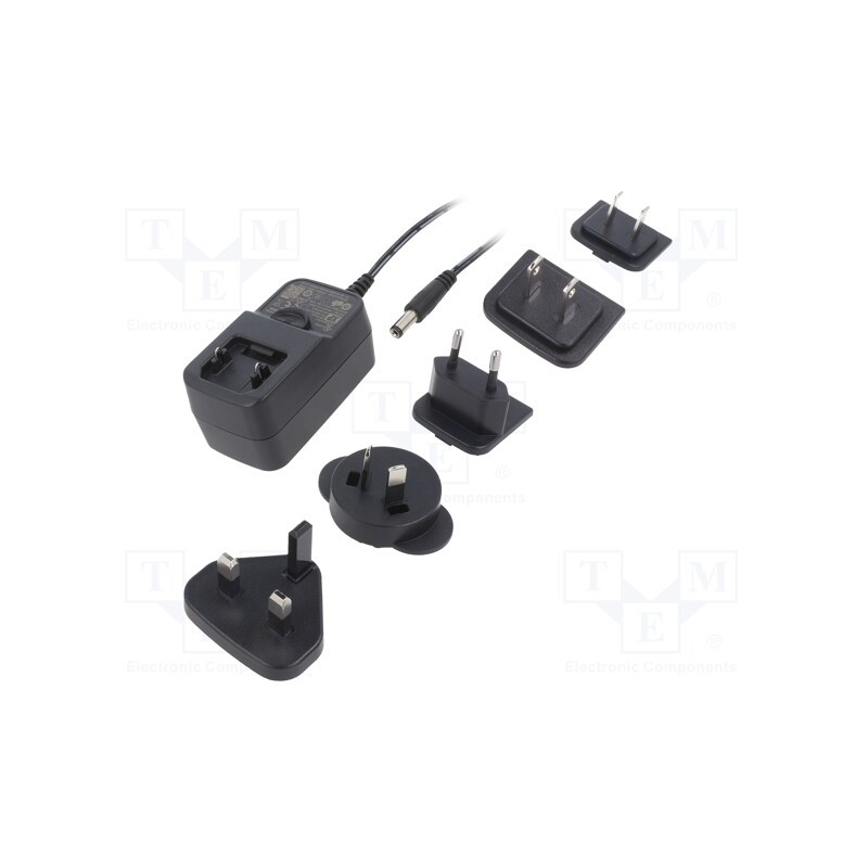 1 pcs x XP POWER - VER12US120-JA - Power supply: switched-mode, plug, 12VDC, 1A, 12W, Out: 5,5/2,5