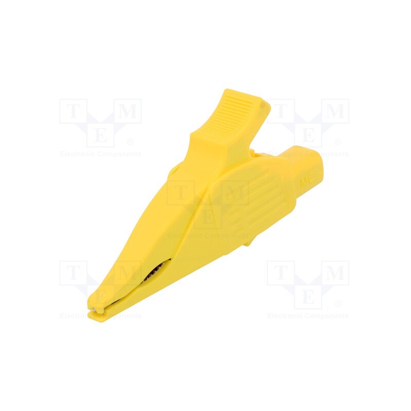 1 pcs x STu00c4UBLI - 66.9575-24 - Crocodile clip, 32A, 1kVDC, yellow, Grip capac: max.30mm