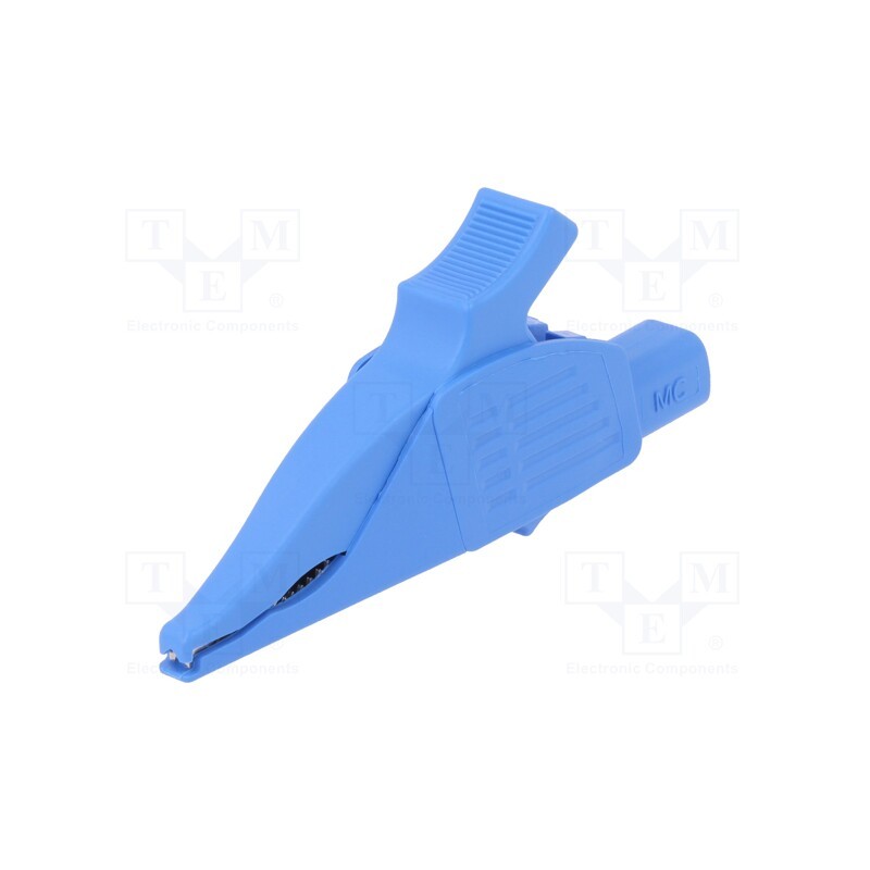 1 pcs x STu00c4UBLI - 66.9575-23 - Crocodile clip, 32A, 1kVDC, blue, Grip capac: max.30mm