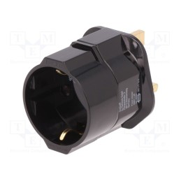 1 pcs x Goobay - 45352 - Adapter, Plug: with earthing, Input: UK, Out: EU, Colour: black