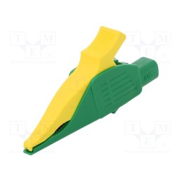 1 pcs x STu00c4UBLI - 66.9575-20 - Crocodile clip, 32A, 1kVDC, yellow-green, Grip capac: max.30mm