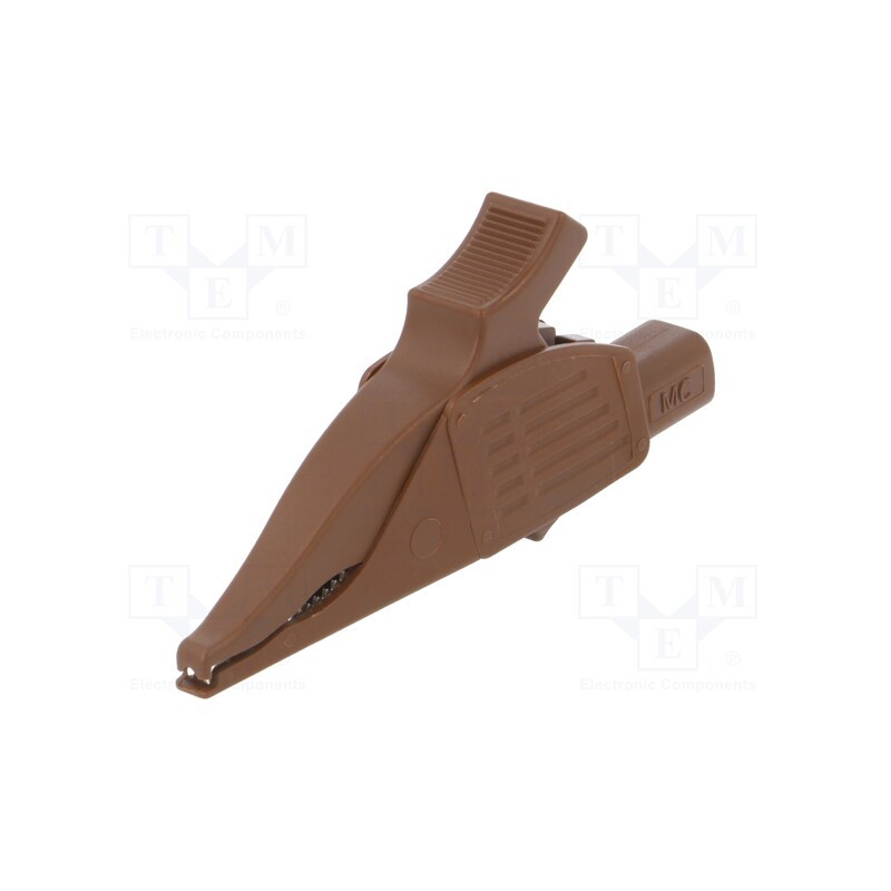1 pcs x STu00c4UBLI - 66.9575-27 - Crocodile clip, 32A, 1kVDC, brown, Grip capac: max.30mm