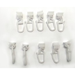Claw curtain holders for curtain rods, 10 pieces