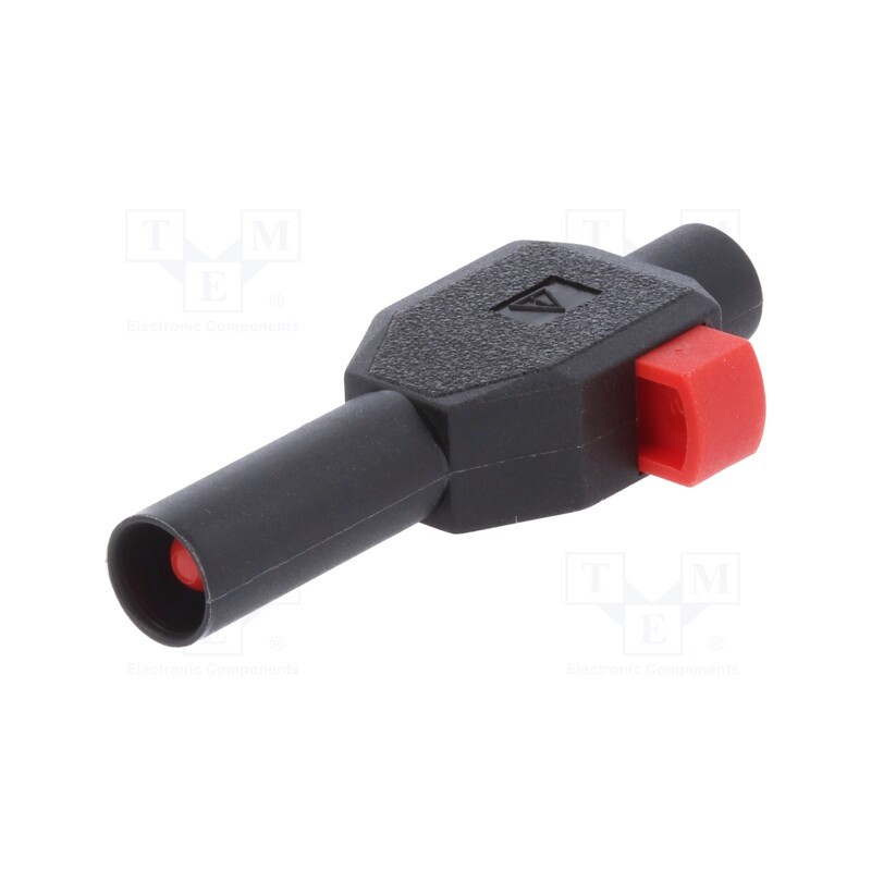 1 pcs x STu00c4UBLI - 22.3007-21 - Plug, 4mm banana, 10A, 600V, black, insulated, nickel plated