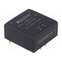 1 pcs x AIMTEC - AM6C-4815S-NZ - Converter: DC/DC, 6W, Uin: 36÷75V, Uout: 15VDC, Iout: 400mA, 1'x1'