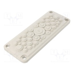 1 pcs x FIBOX - FMC 35F - Multigate grommet, elastomer thermoplastic TPE, grey, -40÷120°C